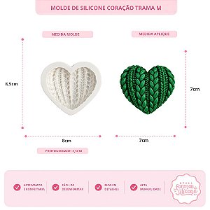 Molde de Silicone Coração Trama M