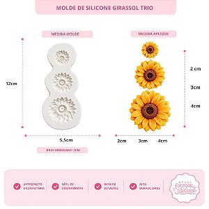Molde de Silicone Girassol Trio