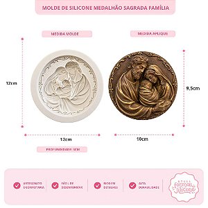 Molde de Silicone Medalhão Sagrada Família