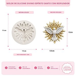 Molde de Silicone Divino Espirito Santo com Resplendor