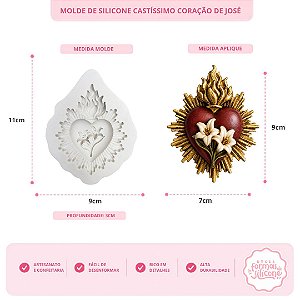 Molde de Silicone Castíssimo Coração de José