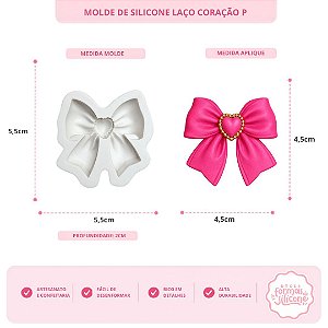 Molde De Silicone Laço Coração P