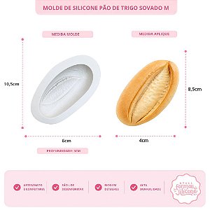 Molde De Silicone Pão Trigo Solvado M