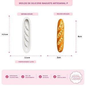 Molde De Silicone Baguete Artesanal P