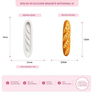 Molde De Silicone Baguete Artesanal M