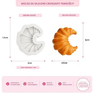 Molde De Silicone Croissant Francês P