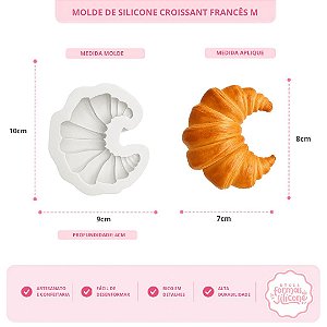 Molde De Silicone Croissant Francês M