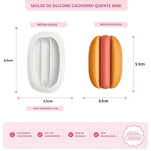 Molde De Silicone Cachorro Quente Mini