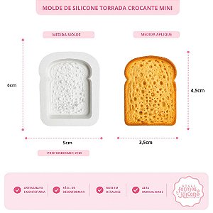 Molde De Silicone Torrada Crocante Mini