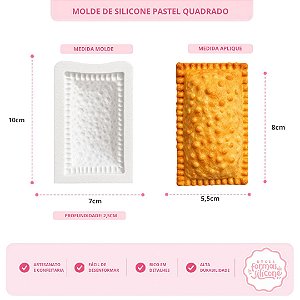 Molde De Silicone Pastel Quadrado