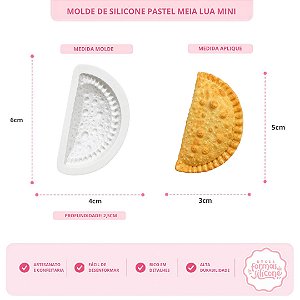 Molde De Silicone Pastel Meia Lua Mini