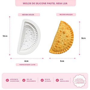 Molde De Silicone Pastel Meia Lua