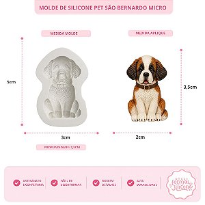 Molde De Silicone Pet São Bernardo Micro