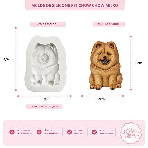 Molde De Silicone Pet Chow Chow Micro