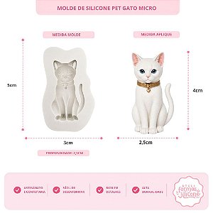 Molde de Silicone Pet Gato Micro