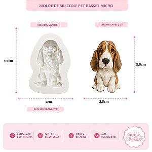 Molde De Silicone Pet Basset Micro