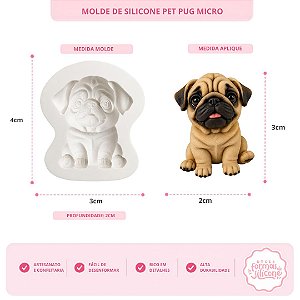 Molde De Silicone Pet Pug Micro