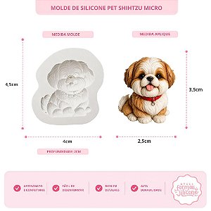 Molde De Silicone Pet ShithZu Micro