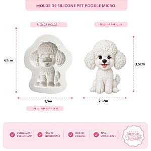 Molde De Silicone Pet Poodle Micro