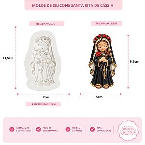 Molde de Silicone Santa Rita De Cassia