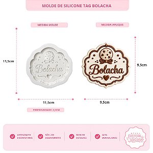 Molde De Silicone Tag De Bolacha