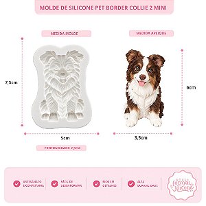 Molde de Silicone Pet Border Collie 2 Mini