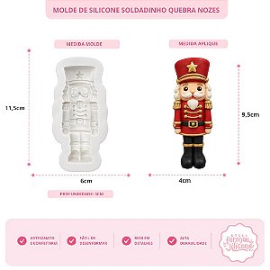 Molde de Silicone Soldadinho Quebra Nozes