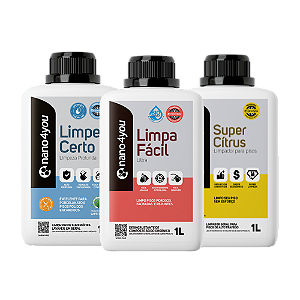 Kit Limpeza Pesada (Limpe Certo 1L, Limpa Fácil Ultra 1L, Super Cítrus 1L) - Nano4you