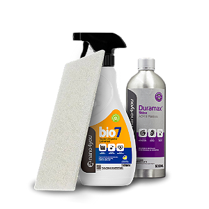 Kit Especialista  ACM - Limpeza e restauração (1 Bio7 500ml + 1 Fibra branca + 1 Duramax ACM e Plásticos 500ml)