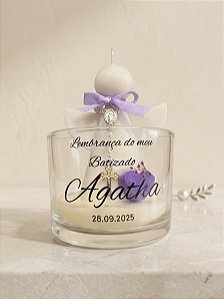 🕊️ Vela Artesanal de Anjinho – Lembrança de Batizado | Sina Ateliê