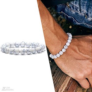 Pulseira Pedra Natural - Howlita Branca