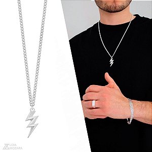 Colar Trovão - Aço Inox