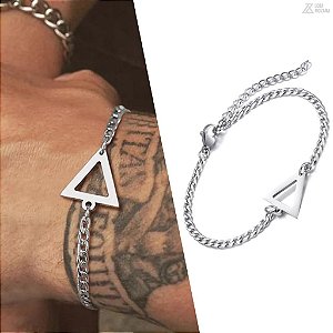 Pulseira Triangulo - Aço Inox Regulável