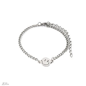 Pulseira Smile - Aço Inox Regulável