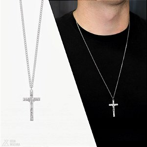 Colar Crucifixo - Aço Inox