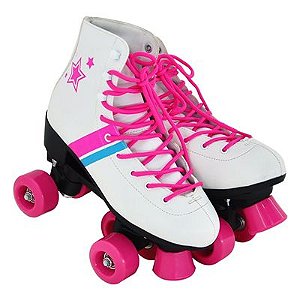 Patins De Estrelas Com Acessórios - Rosa - Tam 32 - DMR6076 - Dm Toys