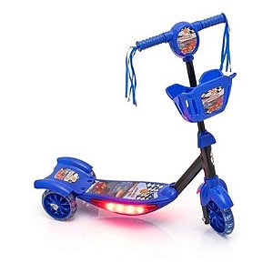 Patinete Azul Infantil - 3 Rodas Com Cestinha - DMR5026 - DMTOYS