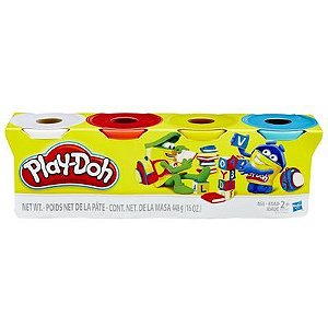 Play-Doh C/ 4 potes - Cores Sortidas - B5517 - Hasbro