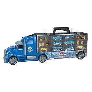 Caminhão Carreta Polícia Em Ação Brinquedo - Braskit UNICA