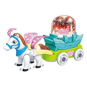 Carruagem Neve Bate e Volta - Azul - DMT5956  DMTOYS