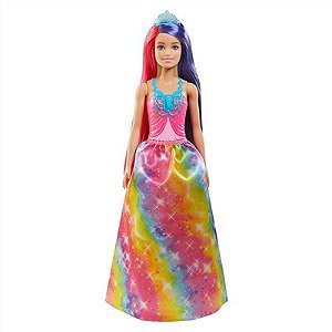 Boneca Barbie Princesa Tranças Magicas GTG00 Mattel - Bonecas