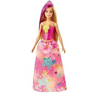 Barbie Dreamtopia Princesa Loira Vestido rosa  - GJK12/GJK13  - Mattel