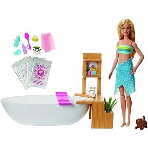 Boneca Barbie - Banho De Espumas e Acessórios - GJN32 -  Mattel