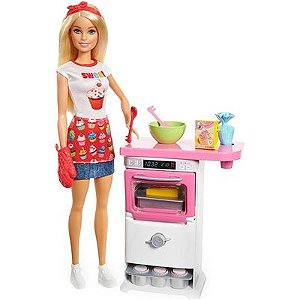 Boneca Barbie - Cozinhando e Criando - Chef de Bolinho - FHP57 - Mattel