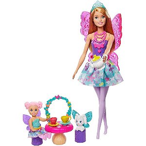 Boneca Barbie Dreamtopia Dia de pets - Festa do Chá -  GJK49 - Mattel