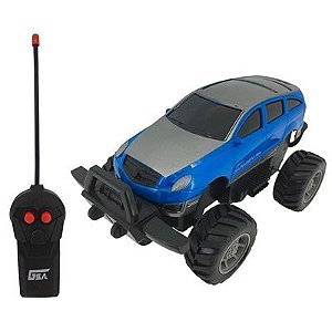 CARRO COM CONTROLE REMOTO BLAST CANDIDE 6437 AZUL