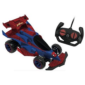 Carrinho Controle Remoto Spider-man High Speed Rc 3fun Candide Multicor