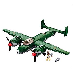 Blocos de Montar Cubic  - WWII Avião Bombardeio 311 Peças - BR1483 -  Multikids