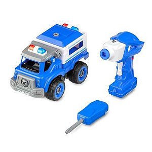 Caminhao de Transporte Policial City Machine -  BR1084 - Multikids