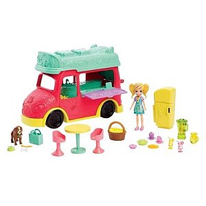 Polly Pocket - Food Truck 2 em 1 Smoothies e Cafe  - GDM20  - Mattel
